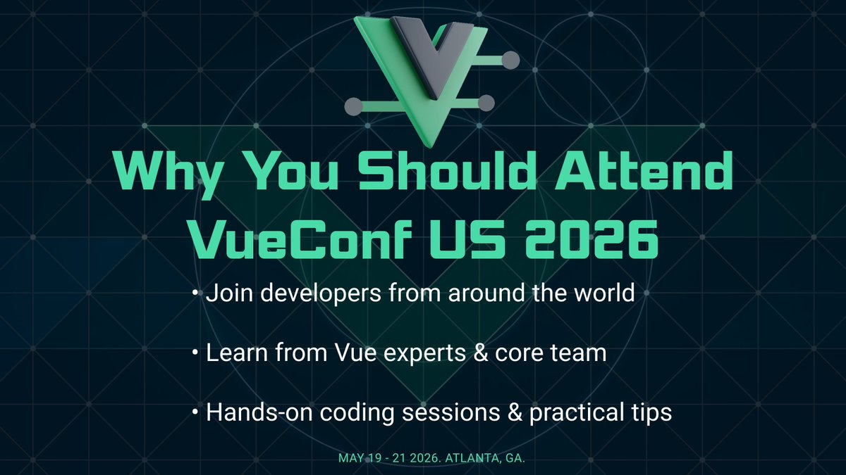 vueconfus's tweet image. #VueConfUS is more than talks — it’s a hands-on learning experience.💡

Learn from @evanyou and the core @vuejs team, dive into real-world Vue challenges, and leave with ideas you can put into production. Don't miss it!🚀

🎟️ Tickets: vueconf.us

#Vuejs #AI #Frontend