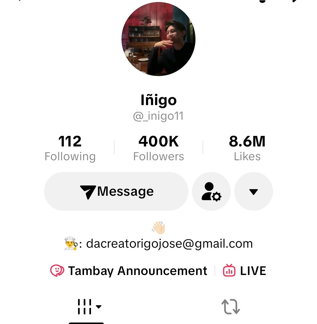 Happy 400k followers on TikTok Iñigo 🥳

#InigoJose