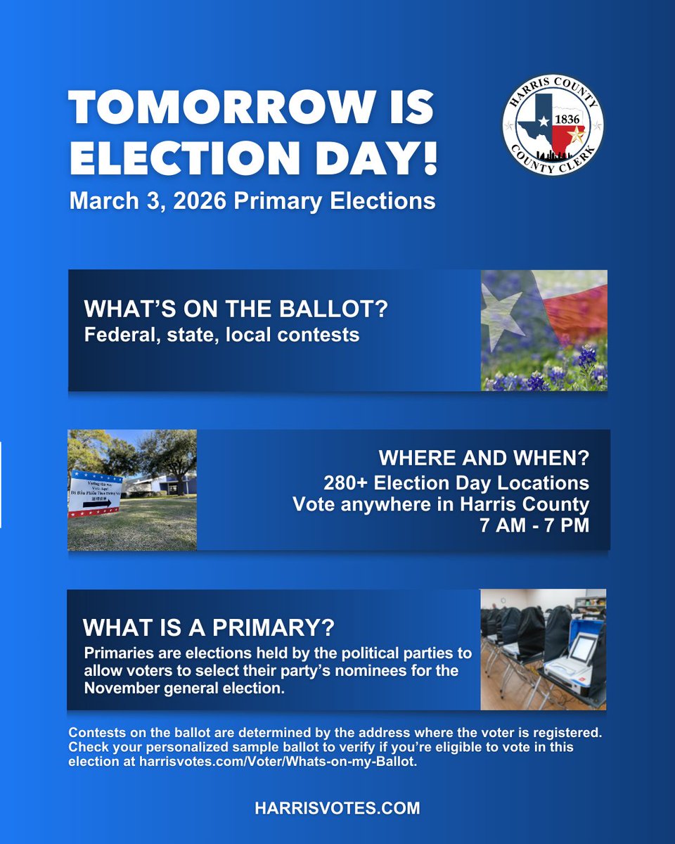 Harris County Elections Department tweet media