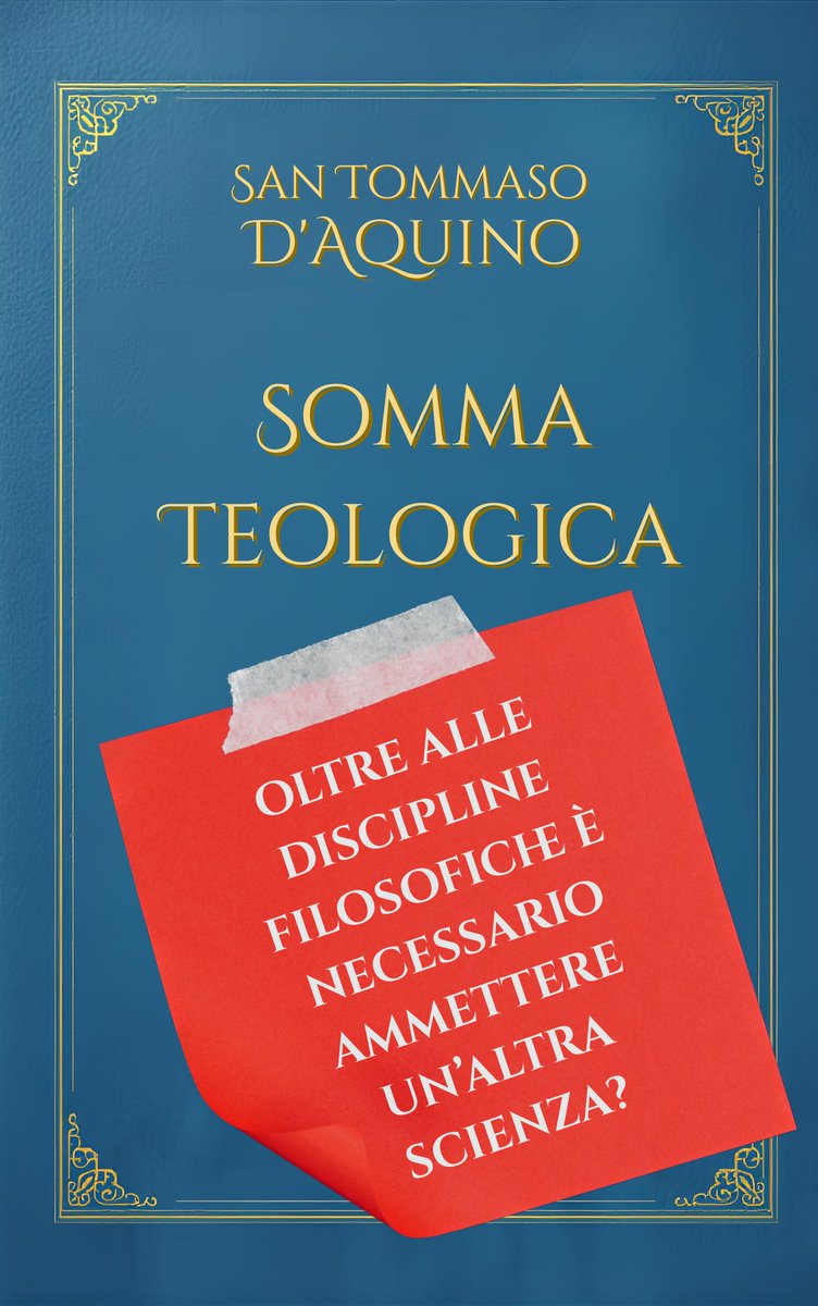 Perché la filosofia non basta?
San Tommaso d’Aquino risponde alla prima, fondamentale domanda della Summa Theologiae: la necessità di una dottrina basata sulla rivelazione divina.

Leggi qui: newbookatholic.blogspot.com/2026/03/somma-…

#Summa #Teologia #Bookatholic