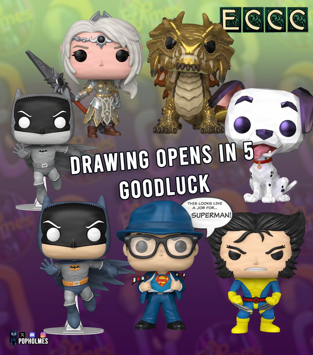 pop_holmes's tweet photo. Get ready! The ECCC Exclusives drawing opens in 5 ! Goodluck!
Go to link in bio
.
https://t.co/xL5NsBSx67
.
#ad #eccc #funkopop #popholmes #originalfunko #funkoeccc https://t.co/rhRbujKncY