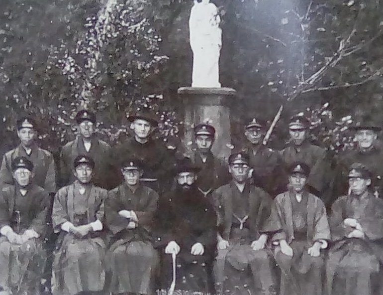 From 1930-1932, Saint Maximilian Kolbe taught seminarians philosophy in Nagasaki, Japan. Due to his severely limited knowledge of the local language, he lectured in Latin. Here he is pictured with his students.