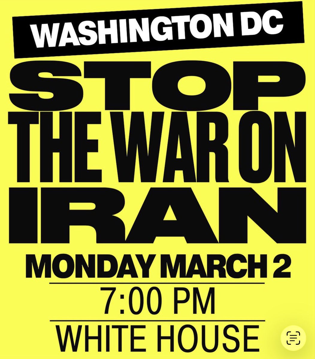 ChuckModi1's tweet photo. Stop the War on Iran DC Protest Tonite #NoWarWithIran https://t.co/pJxa5gRjbY
