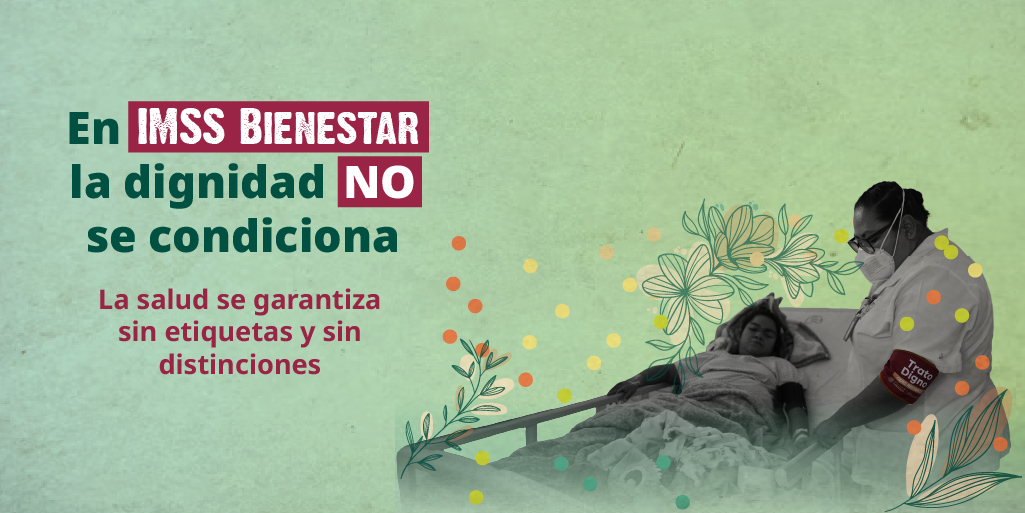 En #México, la salud es un derecho, no un privilegio. Cada persona merece atención médica con respeto, dignidad y sin prejuicios.

En #IMSSBienestar trabajamos para que nadie se quede sin atención gratuita, cercana y respetuosa. Nuestro objetivo es construir espacios libres de