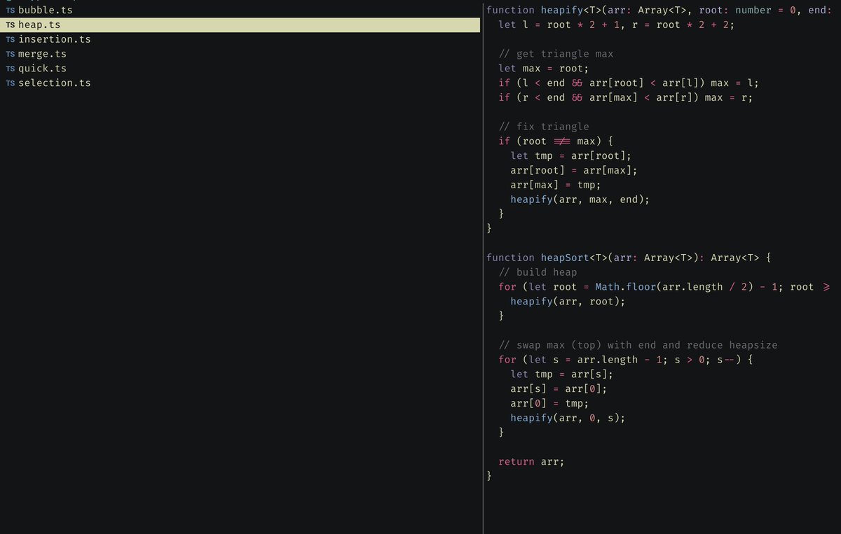 okoyecharlesk's tweet photo. Day 6 of #30DaysOfDSA
Sorting.
1. 2.. 3...
Revisited all the popular sorting algorithms and noted each of their time complexities.
Most interesting is how insertion sort can go from O(n^2) to O(n) depending on the array π https://t.co/XhI9XtOR3m