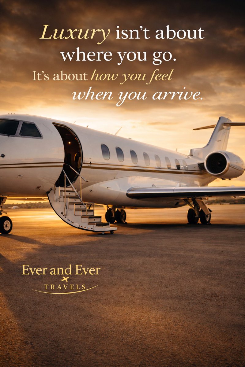 Luxury isn’t a destination — it’s a standard.

At Ever &amp; Ever Travels, we don’t just book trips
We curate elevated experiences designed around you.

Ready to travel differently? Contact us today.
#EverAndEverTravels #LuxuryTravel #TravelElevated
#AdventureAwaits #BespokeJourneys