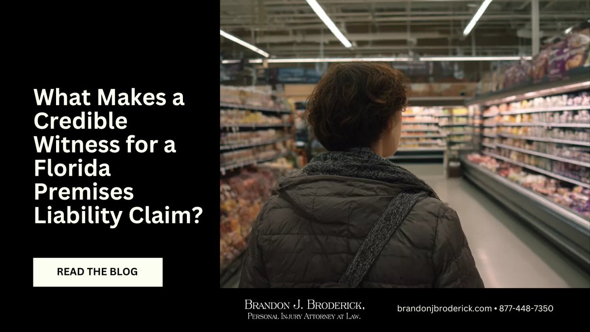 bjbroderick's tweet photo. Slip and fall in a Florida store? 👀 Under Florida law, proving the business knew—or should have known—about a hazard is key. 🏛️ Learn what makes a witness credible and why their account matters. 👉 https://t.co/YkeFojlznf

#FloridaAttorney #SlipAndFall #PremisesLiability https://t.co/Txu3Dfs7du