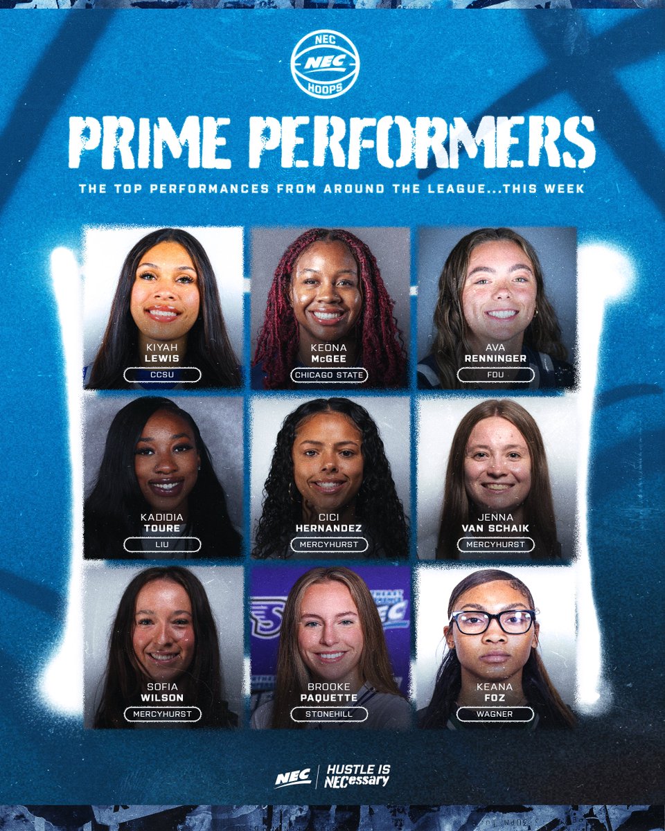 nechoops's tweet photo. 🏀🏅The #NECWBB Prime Performers (3/2) are...

» Kiyah Lewis (CCSU)
» Keona McGee (CSU)
» Ava Renninger (FDU)
» Kadidia Toure (LIU)
» Cici Hernandez (MU)
» Jenna Van Schaik (MU)
» Sofia Wilson (MU)
» Brooke Paquette (STO)
» Keana Foz (WAG)

#NEChoops x #NECPrimePerformers https://t.co/gr7s32gqrQ