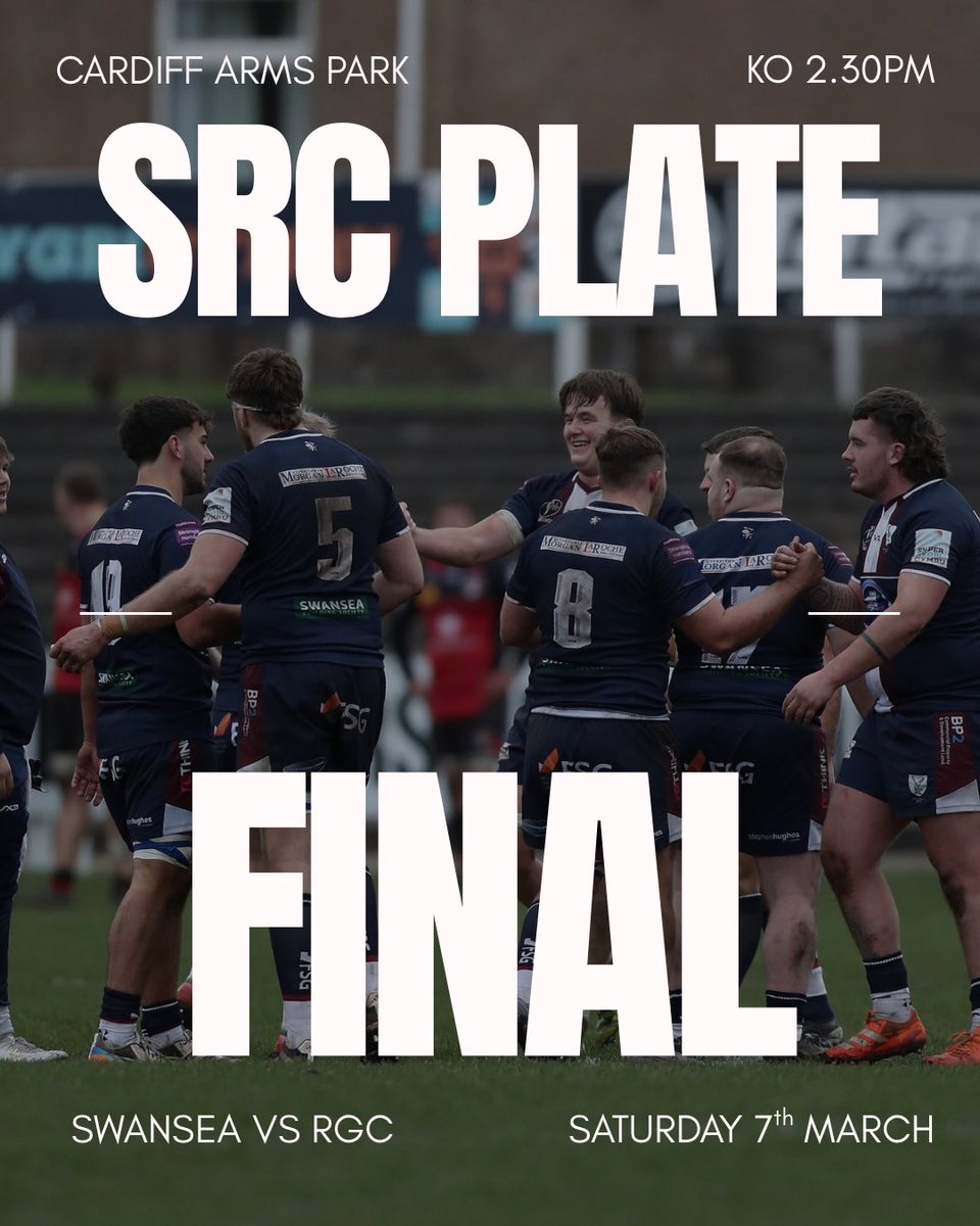 SwanseaRFC's tweet photo. NEXT UP | It’s the big one…

We’re off to the capital, with one goal in mind - to bring home some silverware ⚡️ 

Bring your crew, make some noise, and show your Swansea pride as we face @rygbi_rgc for the plate 🏆 

We’ll then be followed by the cup final ‼️

See you Saturday! https://t.co/B20oxKKRGP