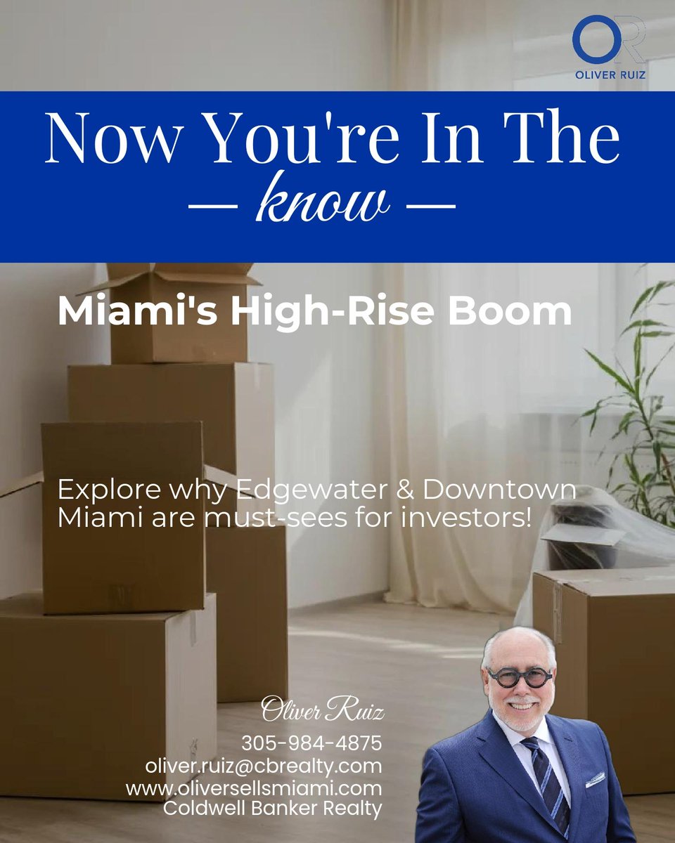 brokeroliver's tweet image. 🚀 Miami's luxury high-rise market is booming! Edgewater &amp;amp; Downtown are hotspots for smart investors. Why? Think breathtaking views, cutting-edge designs &amp;amp; a lifestyle upgrade. Curious about how these trends affect your property’s value? Let's chat! #MiamiRealEstate