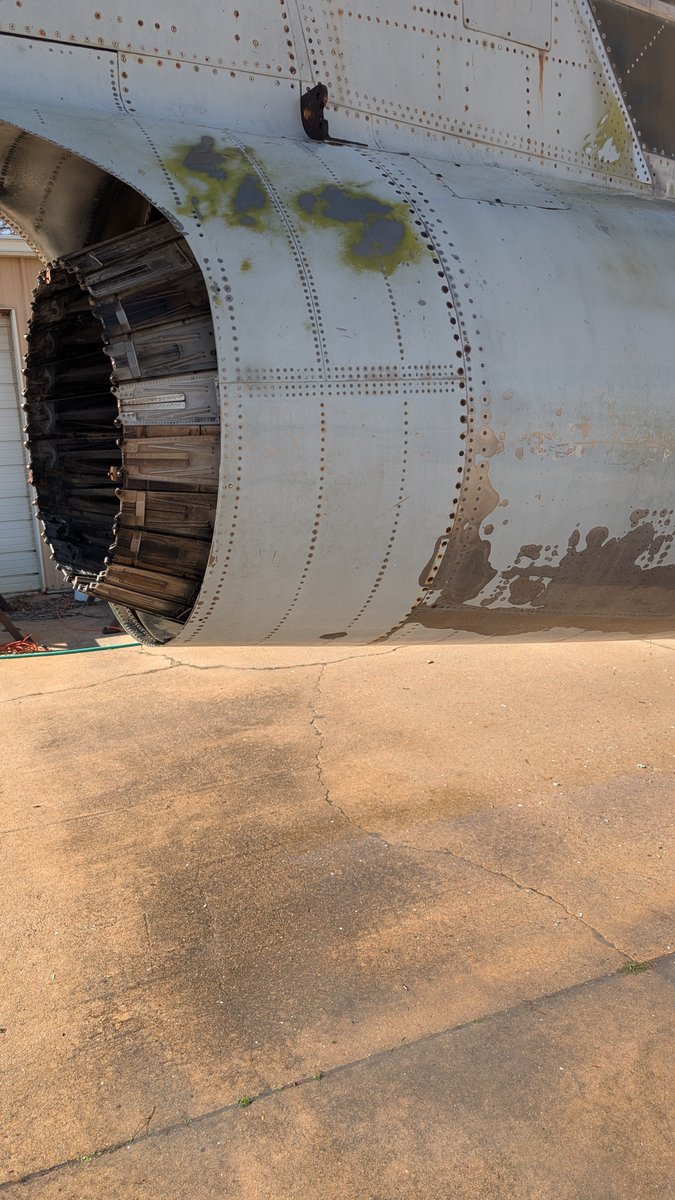 the_cosmosphere's tweet photo. SpaceWorks at the Cosmosphere has officially begun restoration on its next major project, a Lockheed F-104 Starfighter.

Our team is diving into assessment, preservation planning, and detailed a restoration to bring this iconic aircraft back to life, starting with a power wash! https://t.co/GMVLDcHfKe