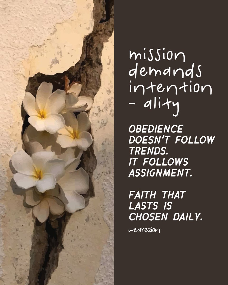 WearezionCo's tweet image. The seed was never meant to stay in your hands.
Some things are delayed because they’re protected too long.
This is a call to respond while the season is open.

#obediencelife #faithinpractice #wearenzion

seed, obedience, presence, mission, surrender, calling, growth