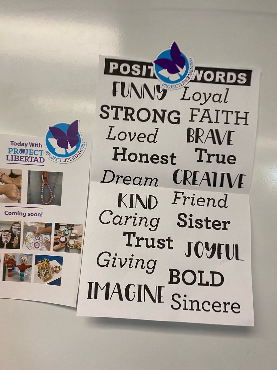 project_lbrtd's tweet photo. A core part of our RISE Program is empowerment 💛

With this project, our girls discover the values that make them confident and proudly name what they love about themselves. ✨

#RISEProgram #YouthEmpowerment #SelfLove #Confidence #ProjectLibertad https://t.co/Is7cbTryUz