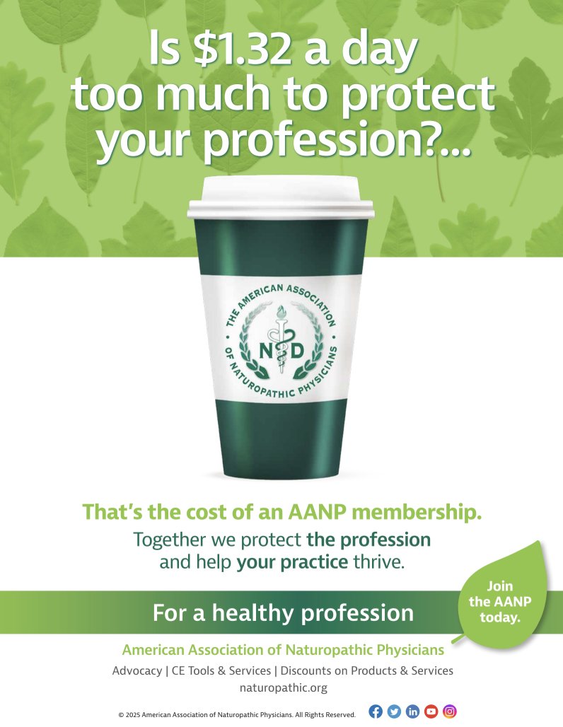 AANP's tweet image. ☕💼

Your rights = priceless.

Less than $1.32/day helps defend your scope of practice, support licensure laws, and amplify your voice.

Small money. Big impact.

Be Heard — Join Now:naturopathic.org/page/MemberVal…
#YourVoiceMatters #TinySpendBigImpact