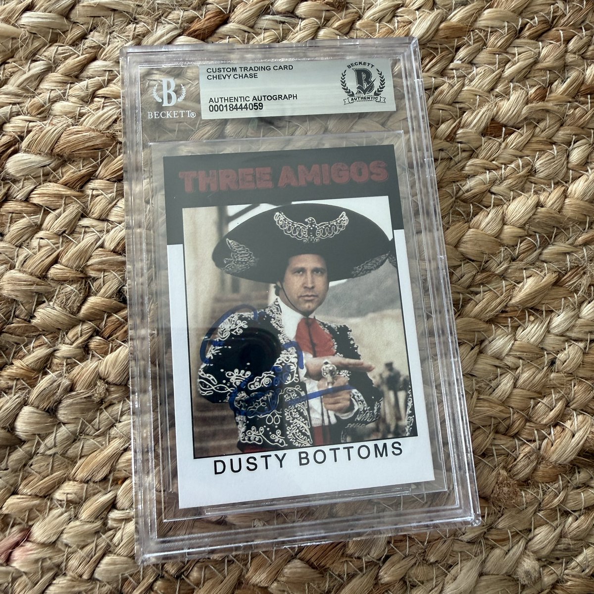 JSCardsCllctbls's tweet photo. You don’t want to get mixed up with a guy like me… I’m a loner, Dottie. A rebel.
Chevy Chase as Dusty Bottoms signed and sealed 🔥
This might be the most cultured card in the collection.
#ThreeAmigos #ChevyChase #DustyBottoms #AutographCollection #CardCollector @CardPurchaser https://t.co/tWFmah1DnI