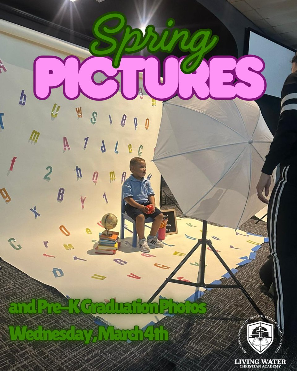 LWCALions's tweet photo. Spring is in the air… and so are fresh smiles 📸🌸

Spring Picture Day is coming up on Wednesday, March 4th, and we’re also capturing those sweet Pre-K Graduation photos! 🎓✨

#LWCALions #SpringPictures #PreKGraduation #ChristianEducation #MakingMemories https://t.co/2fECTNMFyT