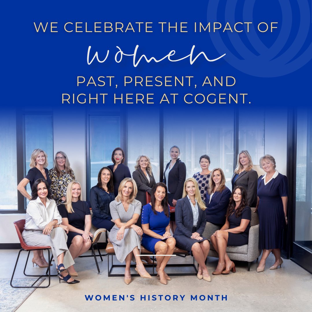 March is Women’s History Month, a time to recognize the women shaping industries, strengthening communities, and leading in finance.

This month, we celebrate the impact of women, past, present, and right here at Cogent.

Member FDIC
Equal Housing Lender