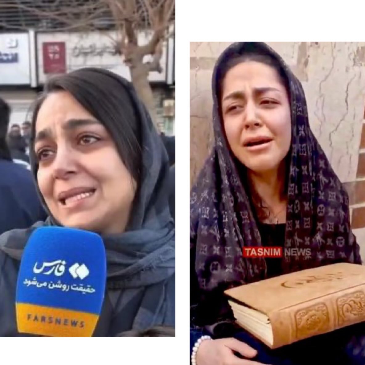 اینقدر همه چیز خر تو خر شده که یادشون رفته که از این بازیگر دو روز پیش هم استفاده کرده بودند.
پرده اول: شهروند عادی ناراحت از مرگ خامنه‌ای
پرده دوم: شهروند عادی که خانه‌اش هدف قرار گرفته
پدرسوخته‌های شارلاتان