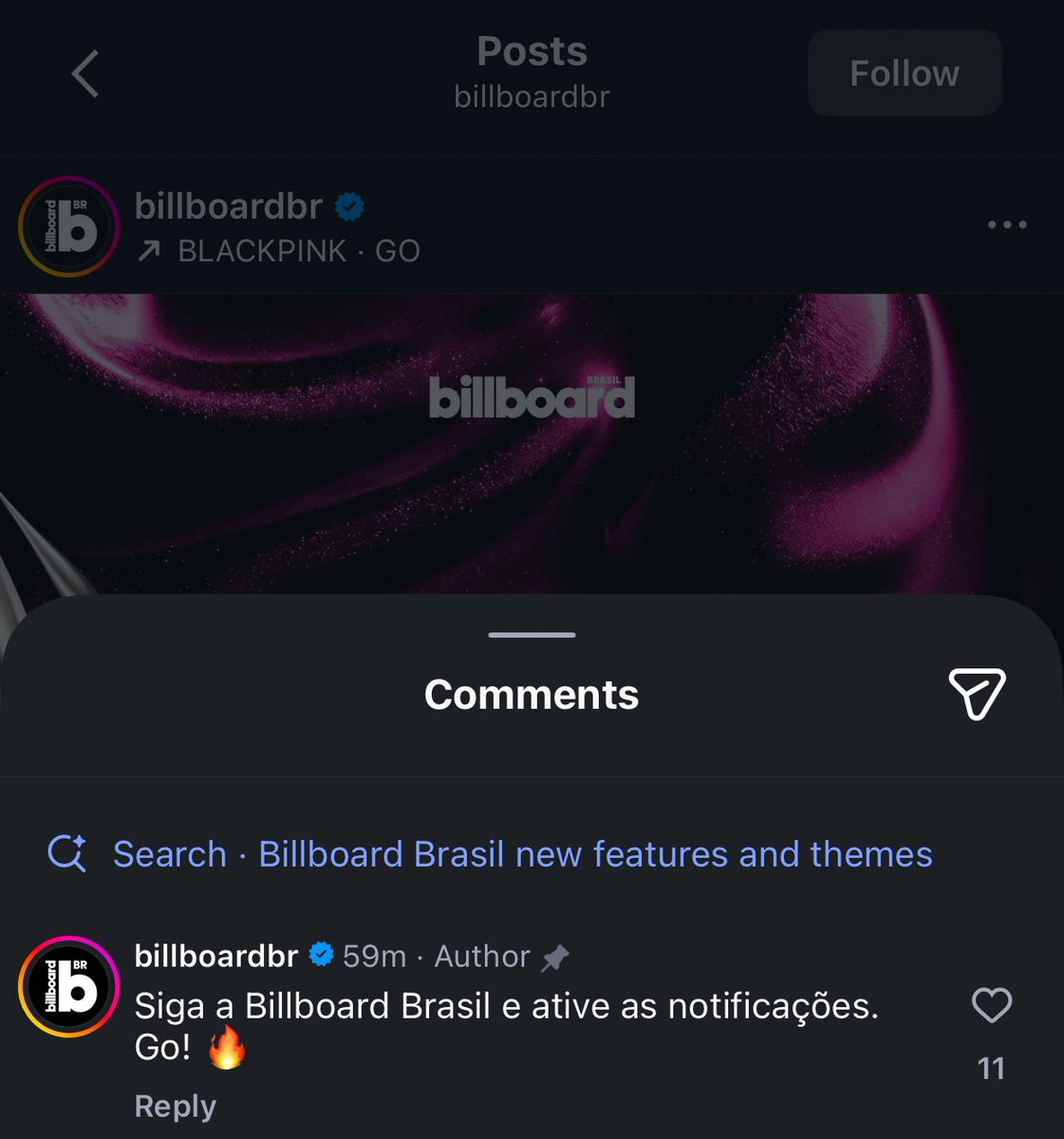 Billboard Brasil teases something related to BLACKPINK. could it be a cover? 👀

“oi Blinks (…) follow Billboard Brasil and turn on notifications. Go!”