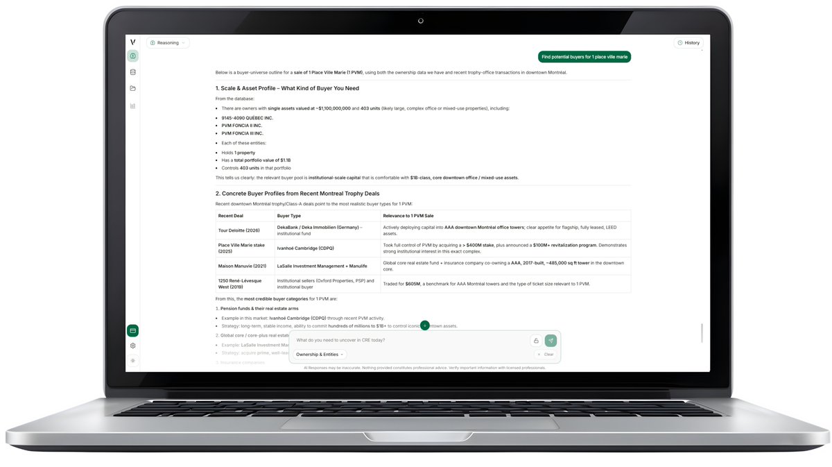 VIREC_AI's tweet photo. Announcing VIREC AI Search 

An agentic intelligence engine that combines verified property data, ownership records, market intelligence, and live web research.

Ask in plain language.

Built by Real Estate people for Real Estate People.

👉 Free to try: https://t.co/h8AvqoyfrG https://t.co/DbIUNWjA7O