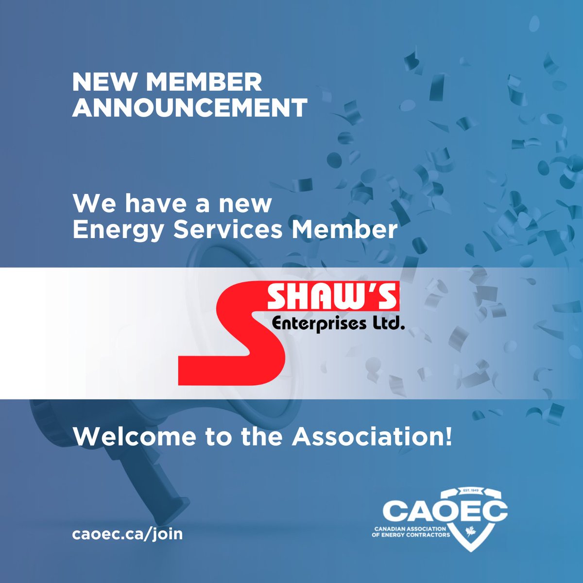theCAOEC's tweet image. This #MemberMonday we're featuring one of our new Energy Services Members: Shaw's Enterprises Ltd.!

Shaw’s has been supplying quality products since the 1950s and has developed an extensive distribution network firmly established throughout Western Canada.