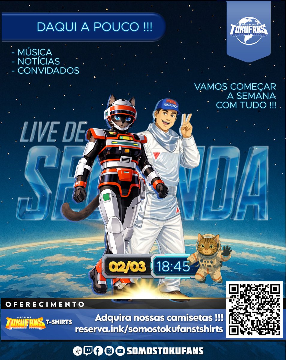 Daqui a pouco !!!

Mais uma Live de Segunda.

Aqui vamos repercutir os assuntos que aconteceram na semana, com muita música e diversão.

Espero que você goste !!!
youtube.com/live/N2wmm0DS7…

Importante:
- Se inscreva em nosso Canal
- Ative as Notificações