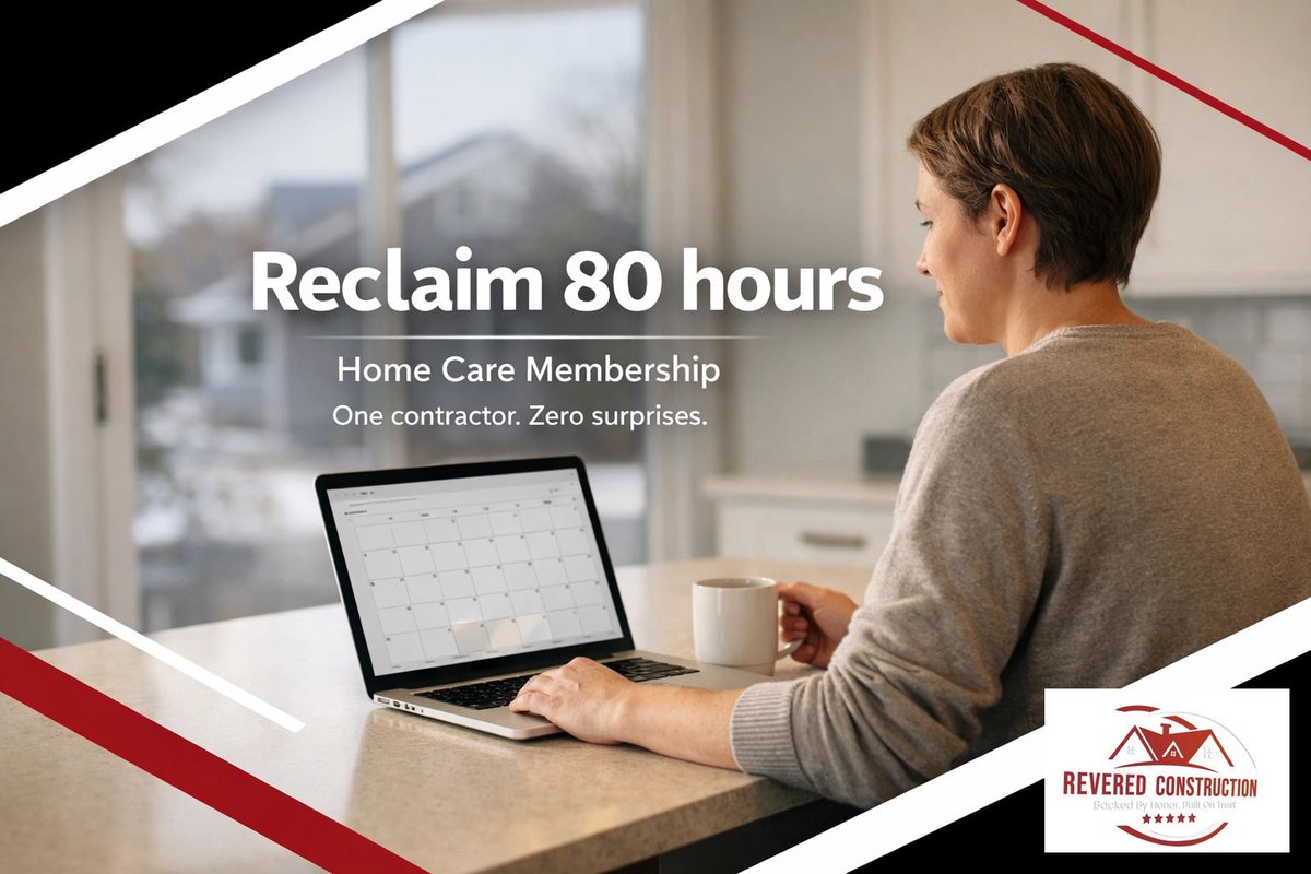 ReveredMN's tweet photo. Reclaim 80 hours this year with our Home Care Membership. One trusted contractor for roofing contractor needs, siding, and a deck builder/deck contractor: without the stress.
Serving Andover, Oak Grove, St. Francis &amp; Isanti. DM to book a consult. #HomeImprovement #MN https://t.co/vqAKCYPgDQ