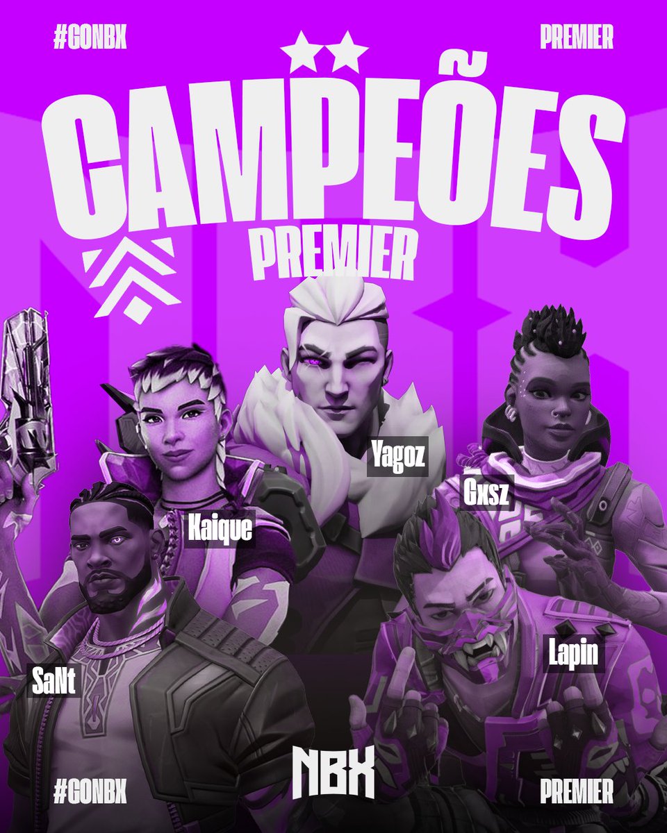 nbxesportsgg's tweet photo. 🏆 CAMPEÕES PREMIER — ACADEMY

A line Academy da NebulaX conquista seu primeiro título Premier em sua última atuação.

Agora é OFICIAL:
NebulaX é BICAMPEÃ do Premier
🥇 Line Principal
🥇 Line Academy

Honrando o passado, construindo o futuro. 🚀
#GoNBX #Premier #NebulaX #Campeões https://t.co/NWQsNtnvKg