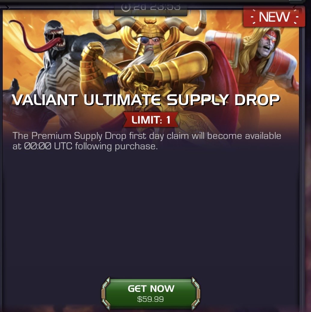 AnonOne87's tweet photo. The most @MarvelChampions thing ever? Give us your money… you get nothing. This is next level @MrRichTheMan 

“Trust us, you’ll get it later…” whatever it is https://t.co/Hv6d4OMXtb