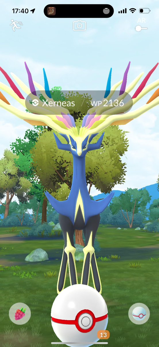 HunterCovert1YT's tweet photo. @PokemonGoApp can you please fix the Xerneas look? He’s such a cool pokemon and one of the reasons people catch him is because of the cool rainbow antlers. And once you catch him it bugs out and you never see the actual colors that you see in the encounter. https://t.co/VENsnJCQ5n