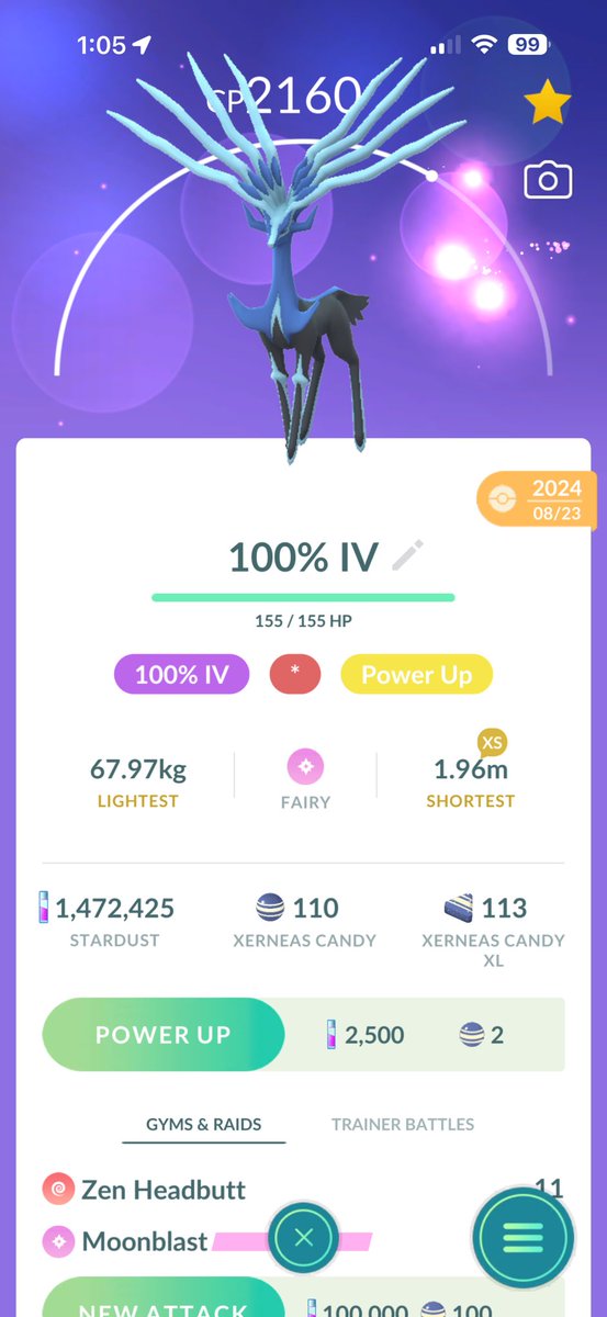HunterCovert1YT's tweet photo. @PokemonGoApp can you please fix the Xerneas look? He’s such a cool pokemon and one of the reasons people catch him is because of the cool rainbow antlers. And once you catch him it bugs out and you never see the actual colors that you see in the encounter. https://t.co/VENsnJCQ5n