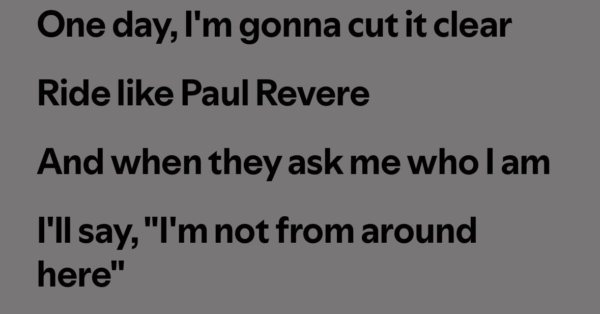 “Oh social media mod auri, aren’t you canadian? How do you know who paul revere is.” 

This…