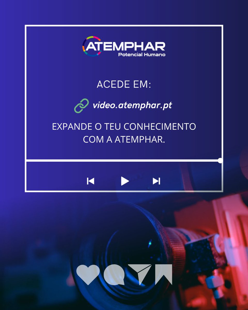 atemphar's tweet photo. Olá Humanos deste Planeta 👋

A Atemphar tem o prazer de apresentar a sua nova Plataforma de Vídeos. Reúne conteúdos relevantes para empresas e o público em geral, sempre com foco na prevenção e desenvolvimento pessoal.

👉 Aceda já: https://t.co/UU9KP8T9A9

Contamos contigo! https://t.co/jvVsjHy0sU