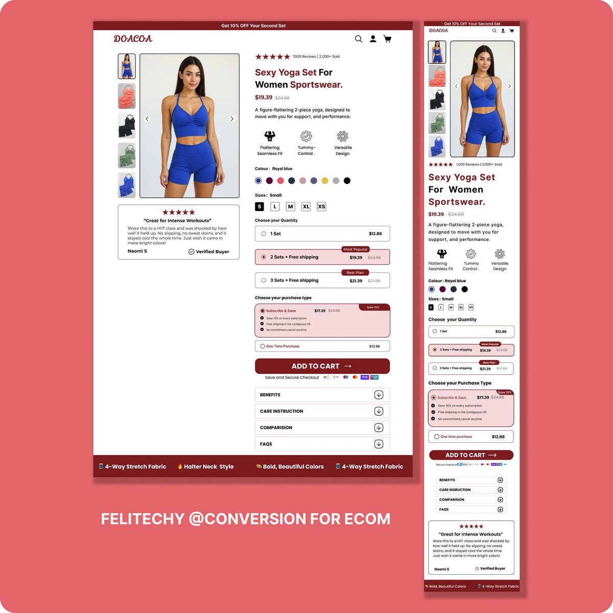 AdebanjiFe35705's tweet image. If your PDP looks good but isn’t converting, it’s usually not a design issue.
It’s a clarity issue.
This layout focuses on removing hesitation, not adding polish.
#EcommerceGrowth #ShopifyDesign #ConversionRate