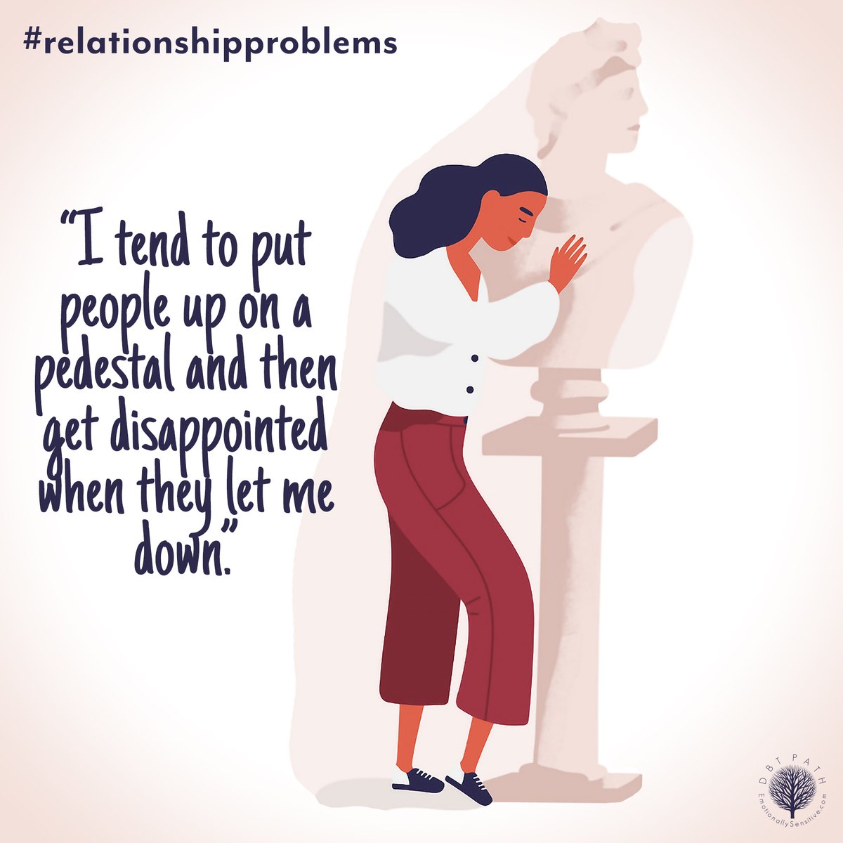 DBTPath's tweet image. Stuck in the cycle of putting people on a pedestal only to be disappointed? 🎢 DBT skills help you find the middle ground where you see people as they truly are, complex and imperfect.

Find balance: emotionallysensitive.com

#DBT #Relationships #Dialectics