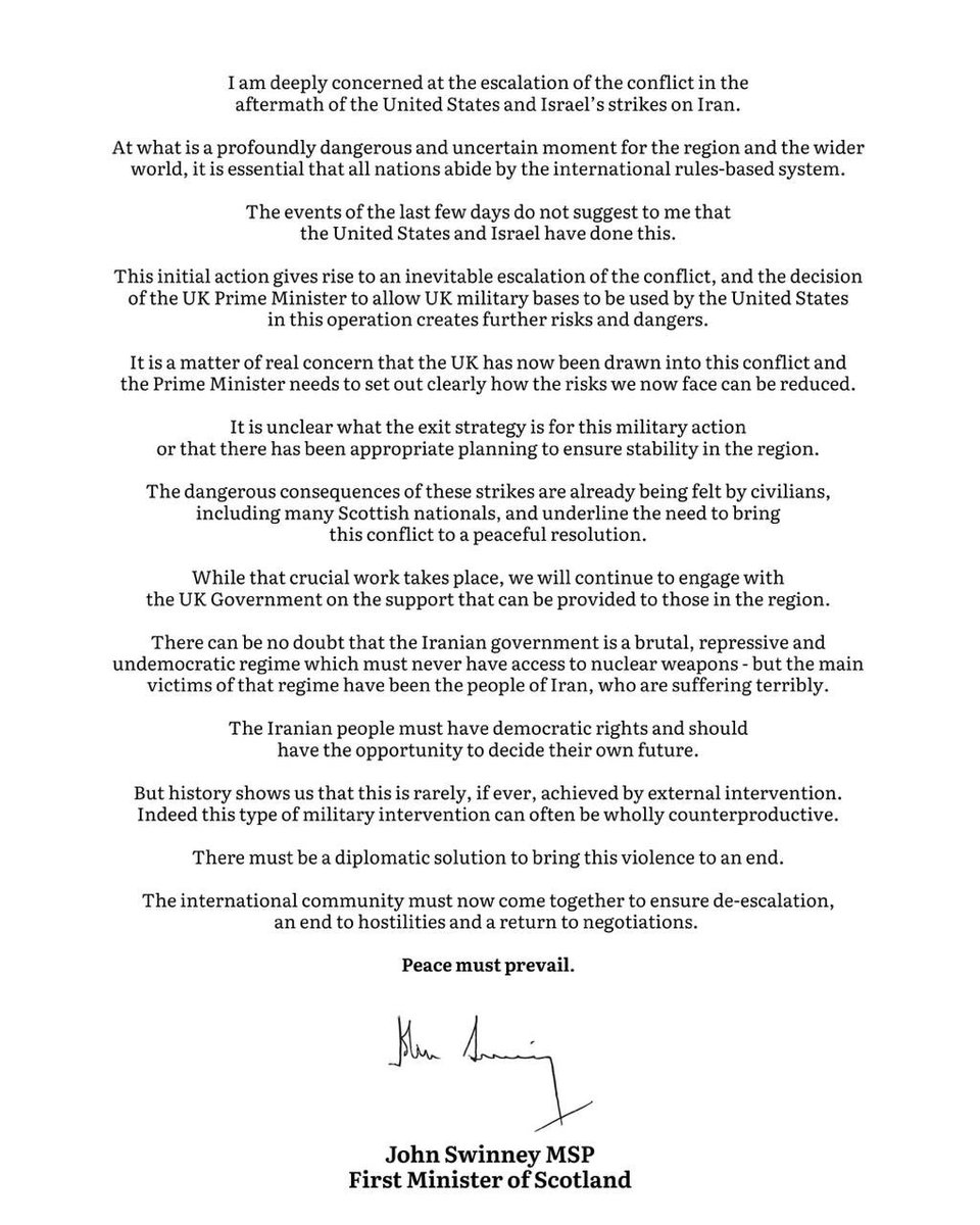 John Swinney tweet media