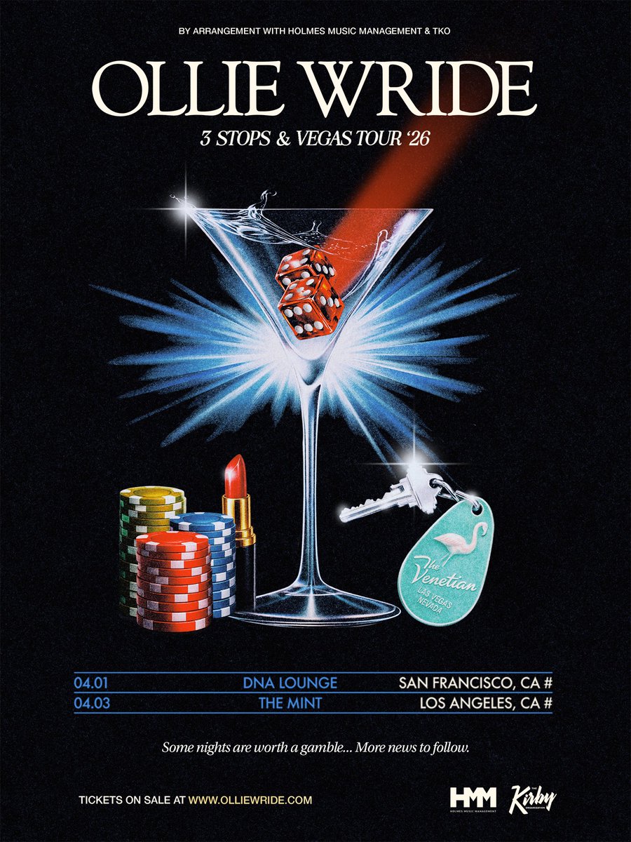 OllieWride's tweet photo. SAN FRANCISCO + LOS ANGELES

I’m ecstatic to announce that I’ll be returning to Stateside for two intimate headline shows | April 1 + 3 — Limited capacity. New set.

This is where it starts… more very exciting announcements to follow 😉

🎟️ https://t.co/A0rQuw5w26

O x https://t.co/xGa173A2Sh