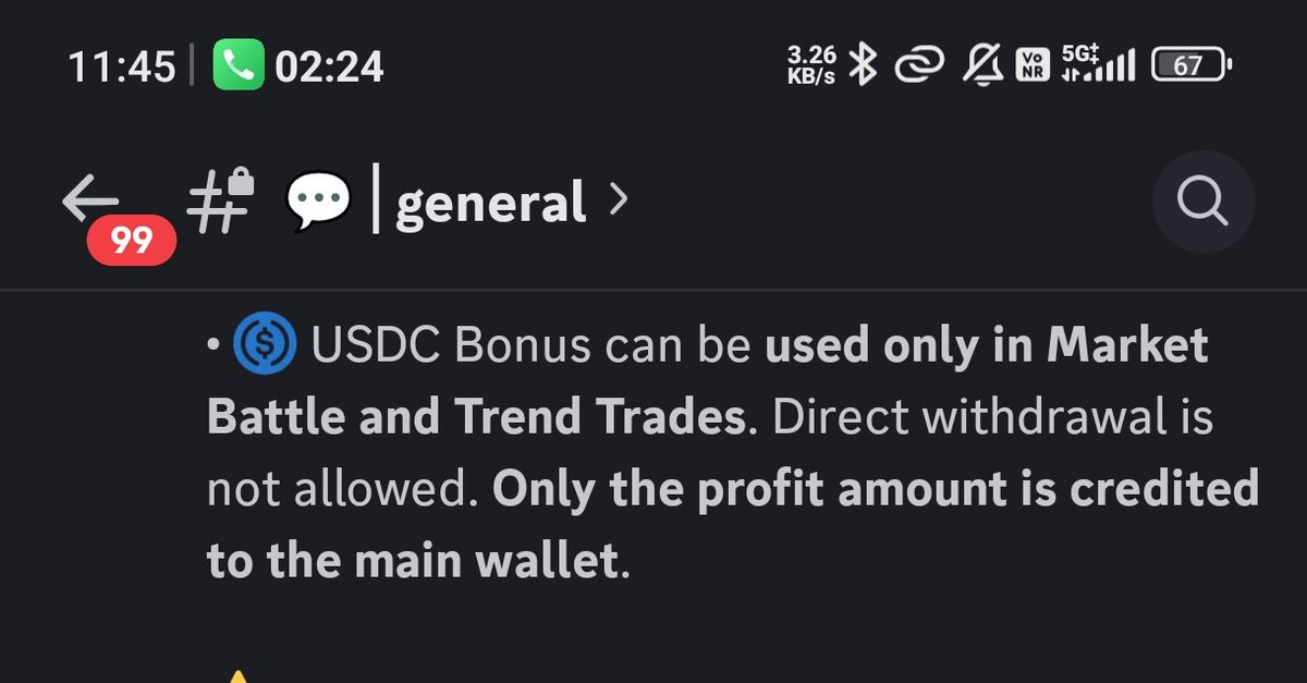 🚨 ALERT – Reward Clarification

This reward is USDC Bonus, not a spot withdrawal reward.

❌ Cannot be withdrawn directly
✅ Can be used in eligible trading features
💰 Only profit can be transferred to main wallet

If this doesn’t suit you, you can skip 👍