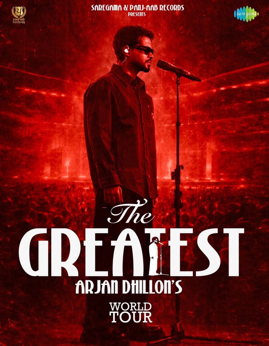 Arjandhillon19's tweet photo. THE GREATEST🚀
WORLD TOUR 2026🔥
By @saregamaglobal × @panjaabrecordsofficial https://t.co/O3WP8xvH0V