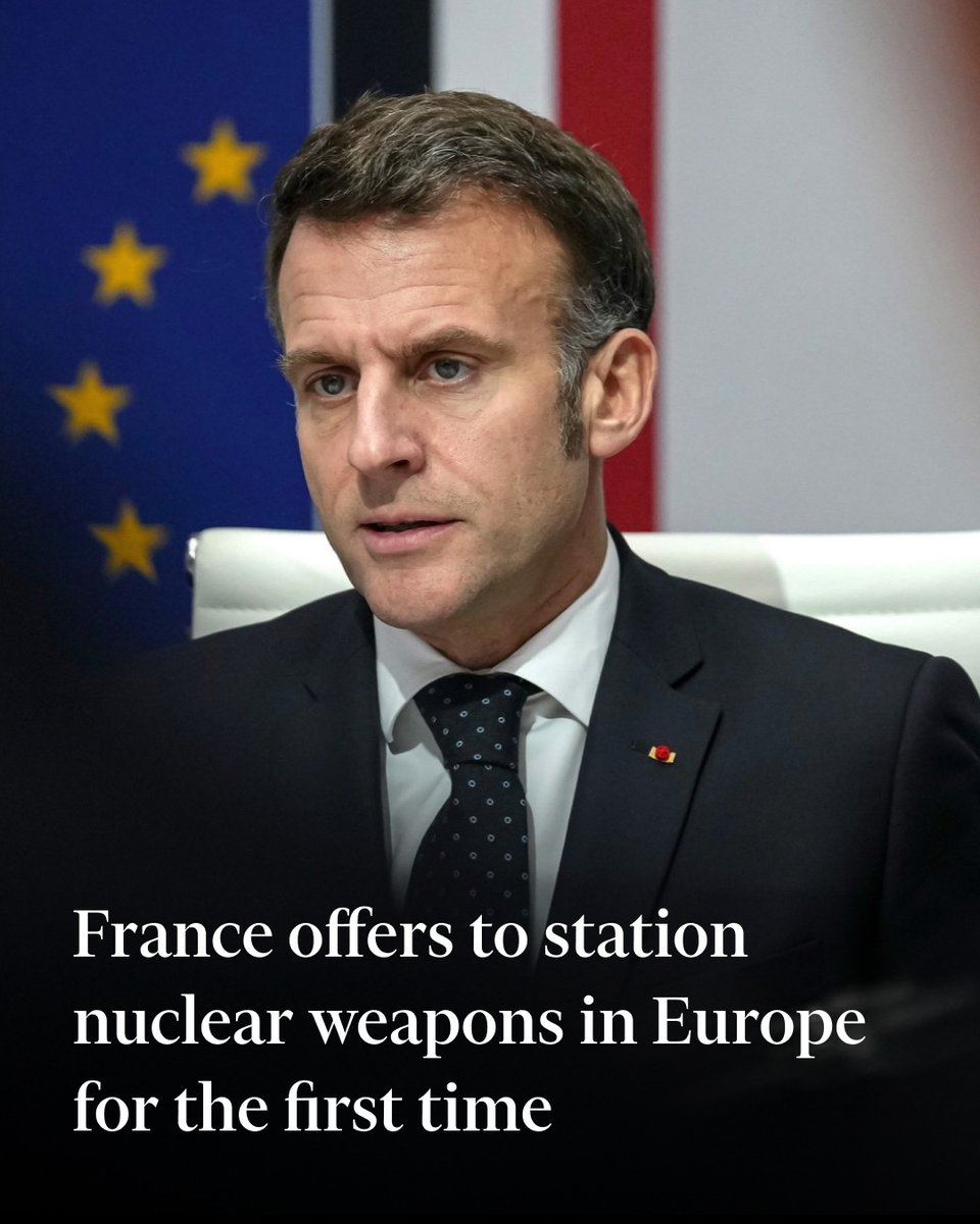 Emmanuel Macron has said France could move temporarily nuclear warheads abroad for the first time, as he pledged to increase the size of the country’s arsenal. ft.trib.al/b9Kl81d