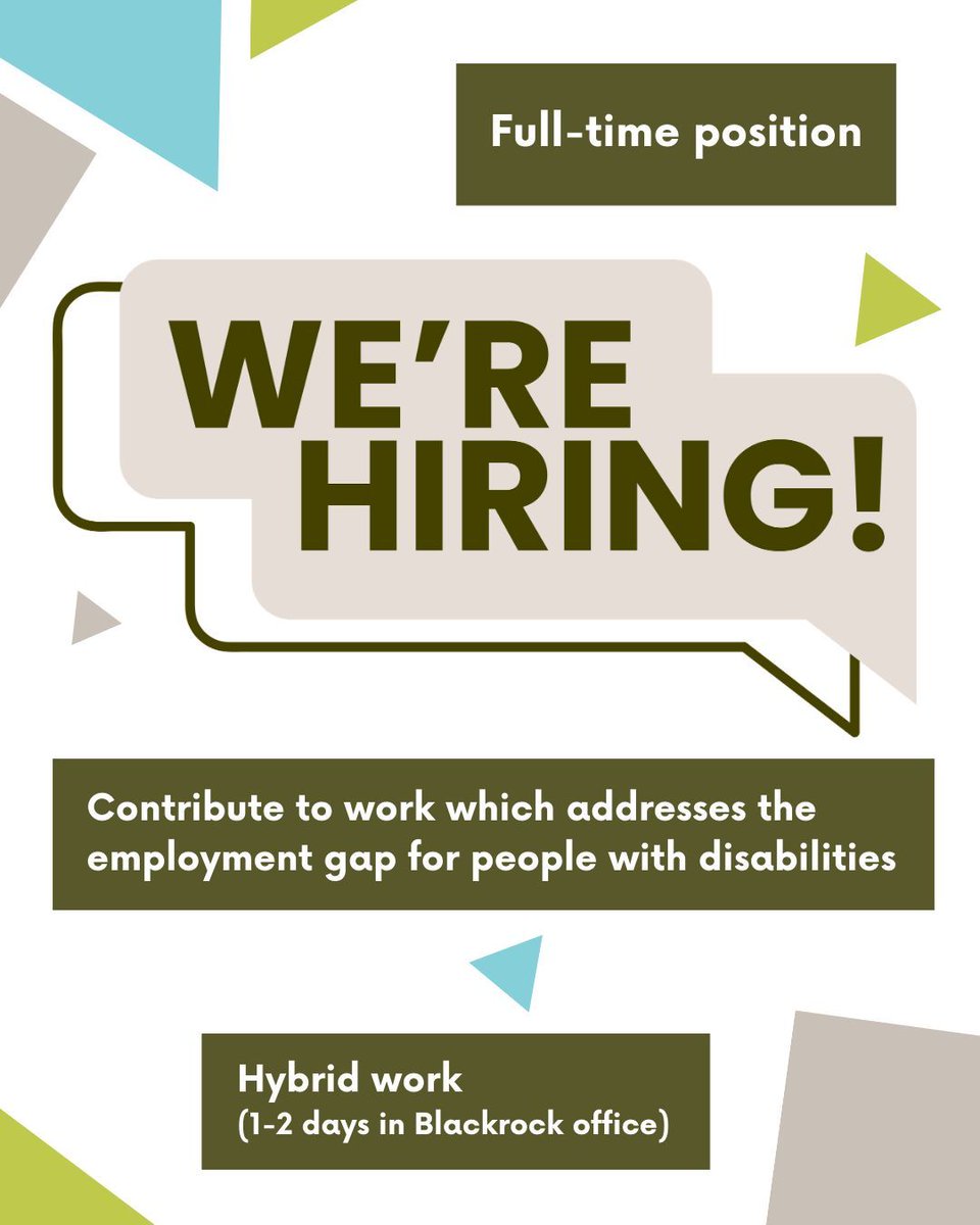 aheadireland's tweet image. Join our team! 📢

We're looking for a Project Officer for our employment programme for disabled graduates, WAM.

Applications welcomed until March 25th. More information or apply here - buff.ly/FQyFlCP

#JobFairy #OpenToWork #DisabilityJobs