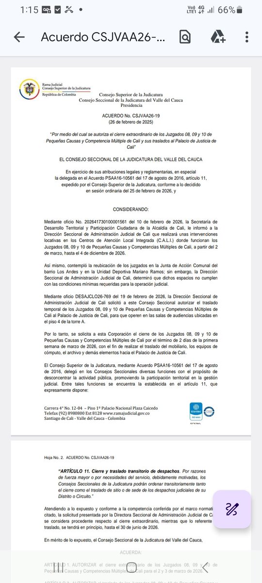 j08pccmcali's tweet photo. Cierre Extraordinario Del Juzgado 2 y 3 de marzo. https://t.co/87UuJG4qFG