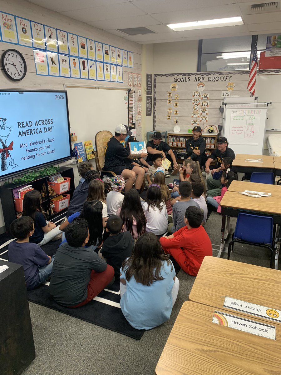 taftcollegeball's tweet photo. A morning of “Reading Across America” at Parkview Elementary School in Taft. Next stop Jefferson Elementary School in Ford City at 11am. #ReadAcrossAmericaDay https://t.co/XfuNFk0Iz0
