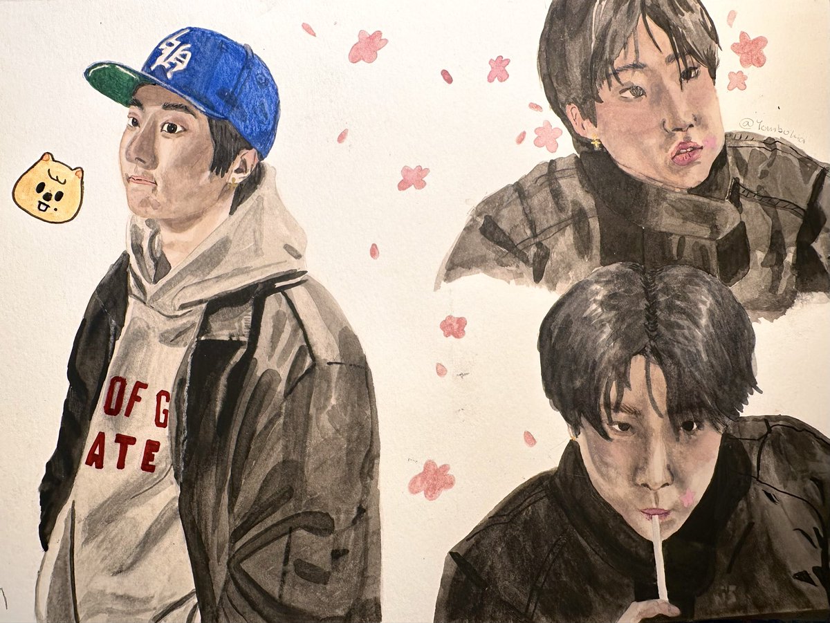yombokia's tweet photo. finally finished this piece! 🐿️💫

#han #skzart #StrayKids #fanart #Straykidsfanart #jisung #Hanjisung #watercolor https://t.co/HohYtOKnbi
