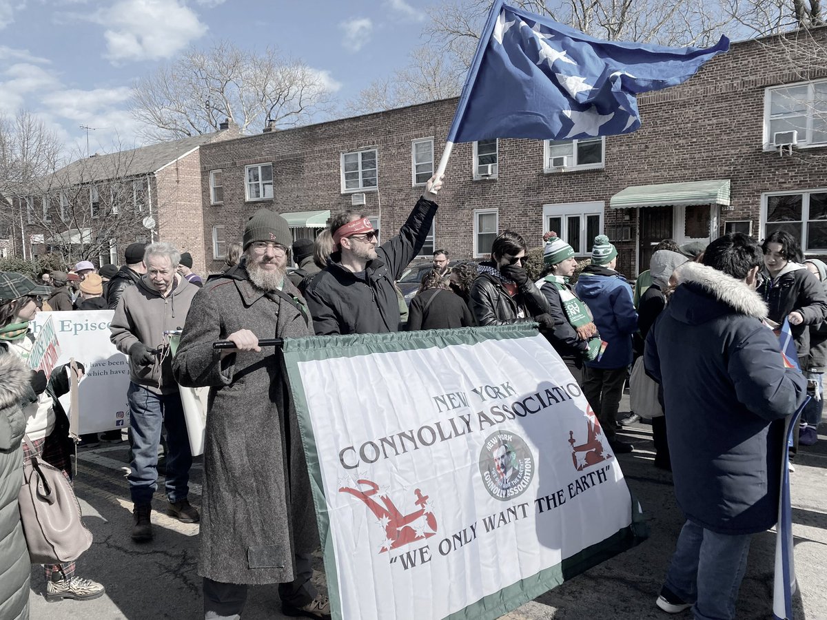 ConnollyAssocNY's tweet photo. We were honored to march along side many fantastic organization yesterday at the St.Pat’s for all parade in Queens. Saoirse go deo! #stpatsforall #connollyassociation https://t.co/cHJVEL5a2D