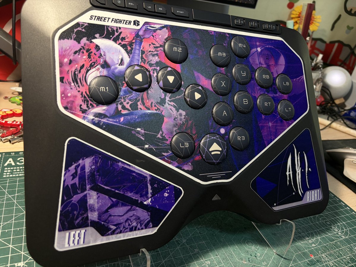 Hitpad Layout Design for HJK Hitpad love Aki forever #sf6 #aki #hitbox #fightstick # ...