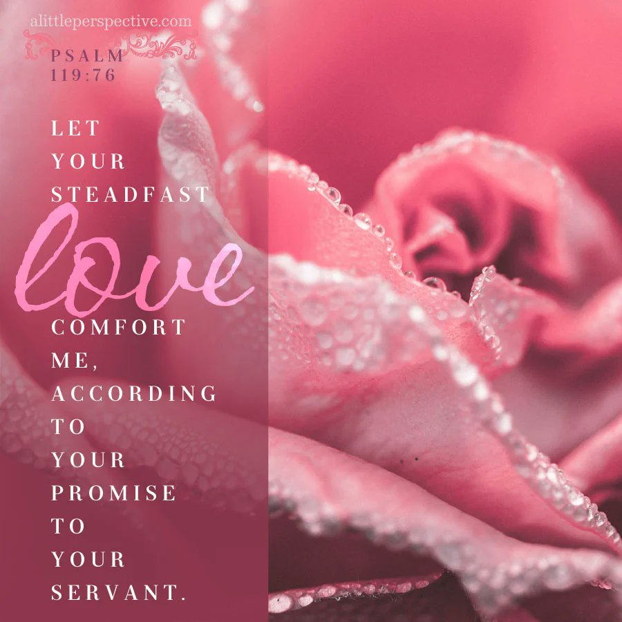 DentonKollar's tweet image. Let Your steadfast love comfort me
    according to Your promise to Your servant.

- Psalm 119:76 (ESV)

#GodIsLove