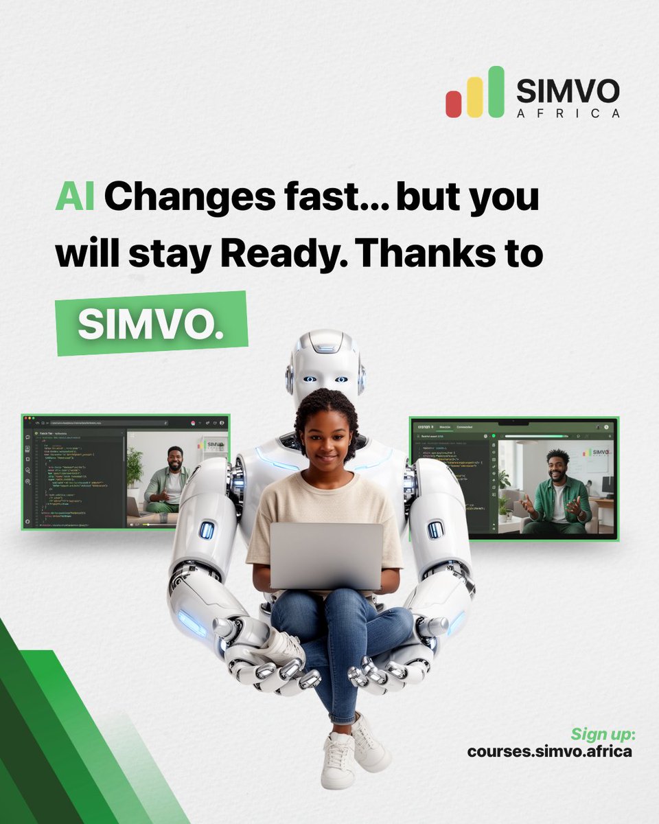 SimvoAfrica's tweet photo. Tools will change.
AI will evolve. 
Mental models will become irrelevant. 
But SIMVO will prepare you for whatever comes next. 

Future-proof yourself. 
Sign up at  https://t.co/pwPCxTHz4v 

#BuildWithSimvo #ZeroToHero #AITech #FutureReady https://t.co/NeqEBpLXiW