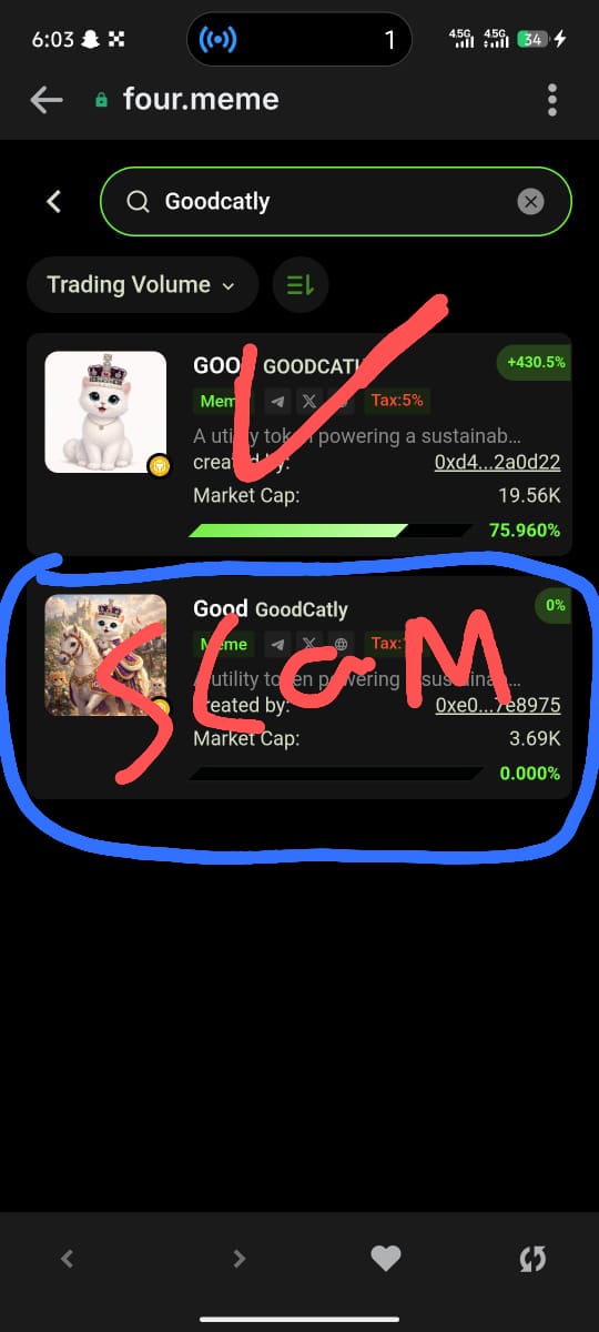 This right here is the difference between original vision and cheap imitation.

When something is powerful, it gets copied.
When something is moving, it gets chased.
When something is winning, clones appear.

The top listing shows momentum, strength, and real market activity.
The