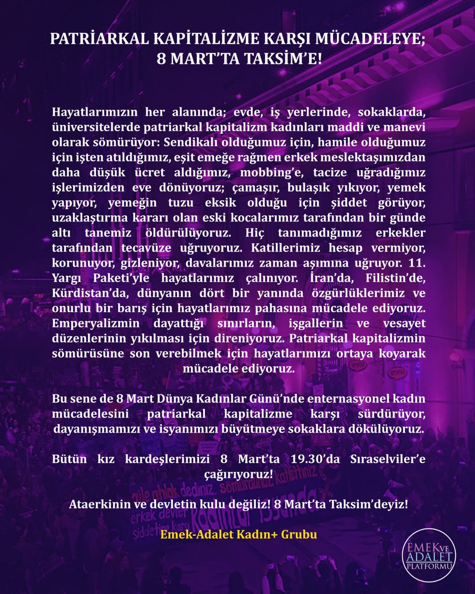 Emek ve Adalet Platformu tweet media